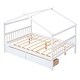 preview thumbnail 37 of 47, Wooden House Bed With Drawers