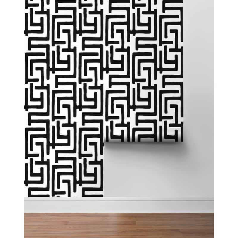 NextWall Graphic Maze Peel and Stick Wallpaper