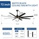 preview thumbnail 79 of 83, YUHAO 84 In. Indoor/Outdoor Modern Industrial Large Windmill Aluminum Blade Ceiling Fans With Lights, Quiet DC Motor and Remote