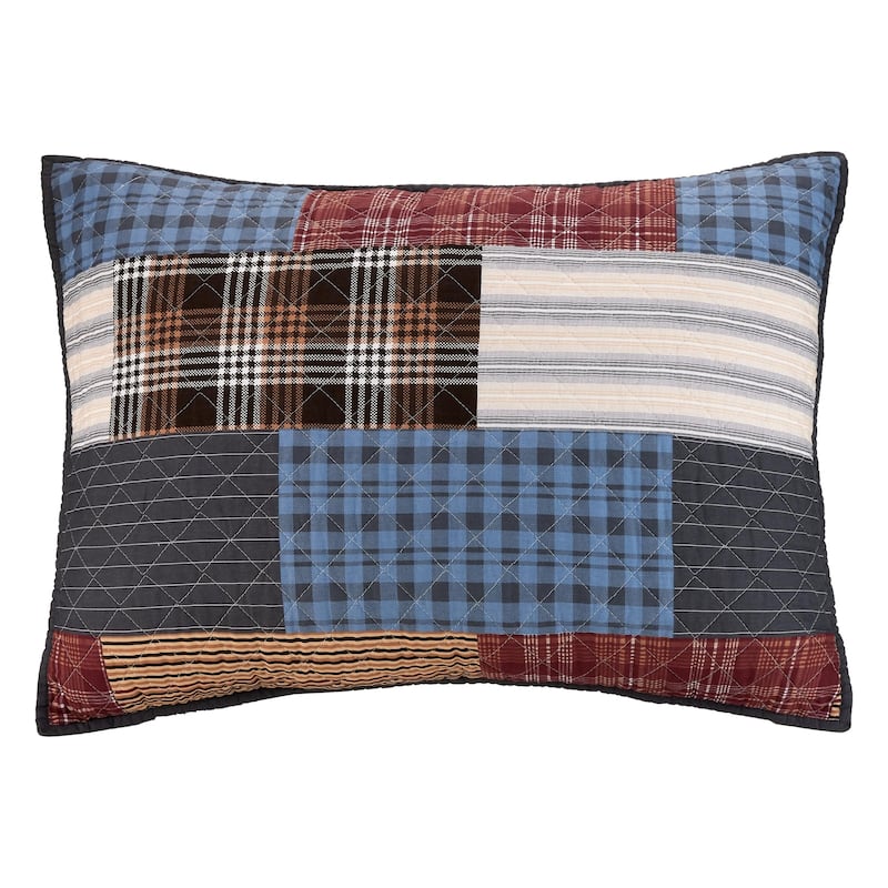 Cabin Patchwork Cotton 3-Piece Quilt Set