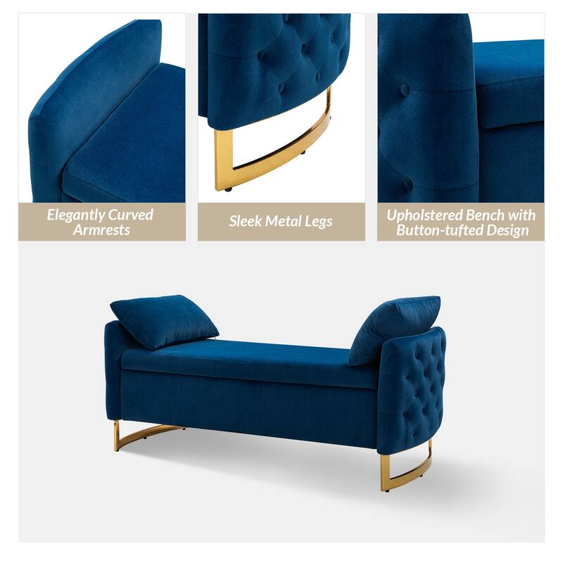 Robert Modern Upholstered Flip Top Storage Bench by HULALA HOME