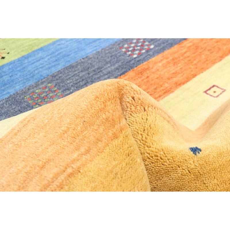 ECARPETGALLERY Hand Loomed Kashkuli Gabbeh Copper Wool Rug - 3'11 x 5'8