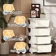 preview thumbnail 12 of 28, Rounded Edges Clothes Toy Cubby Storage with 4 Drawers Suitable for Your Sweetie - 4 Drawers