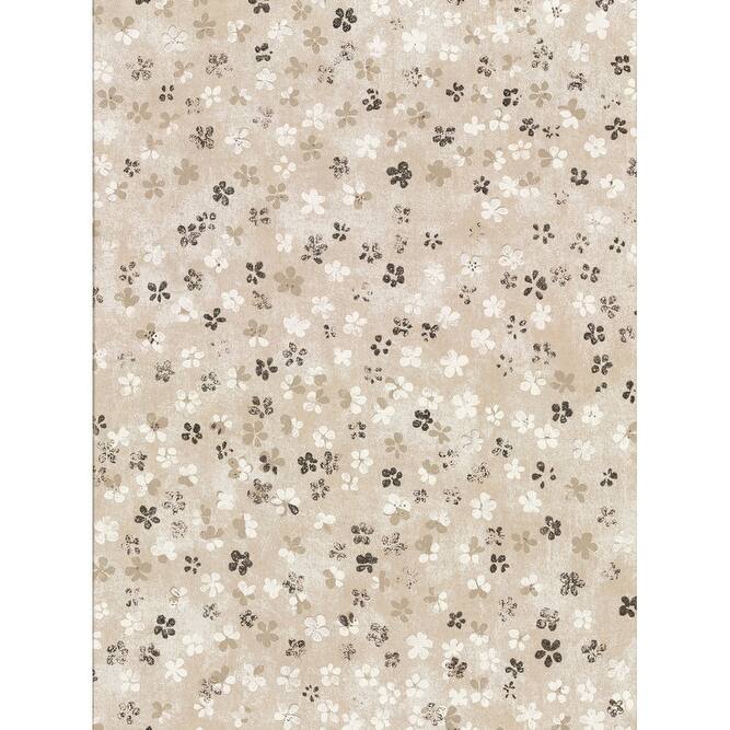 Brewster Cosima Beige Miniature Floral Wallpaper - 27in x 324in x 0.025in