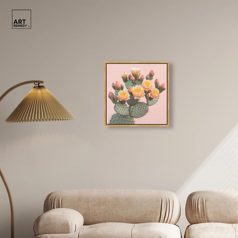 Pink and Prickly Canvas by Art Remedy