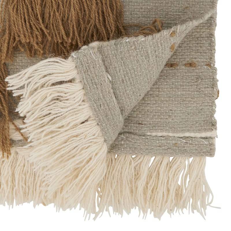 Textured Table Runner With Boho Design - 16"x72"