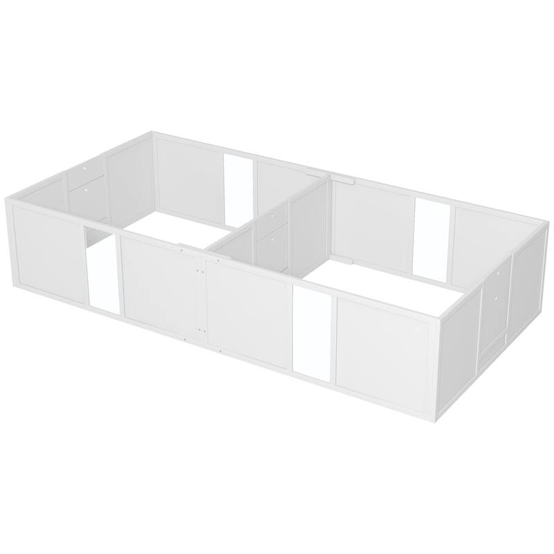 PawHut Whelping Box for Dogs and Puppies, Dog Whelping Box with Washable Waterproof Pee Pad & Adjustable Door for Large - White