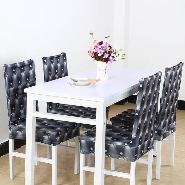 Shop Spandex Stretch Short Chair Seat Covers Dining Chair