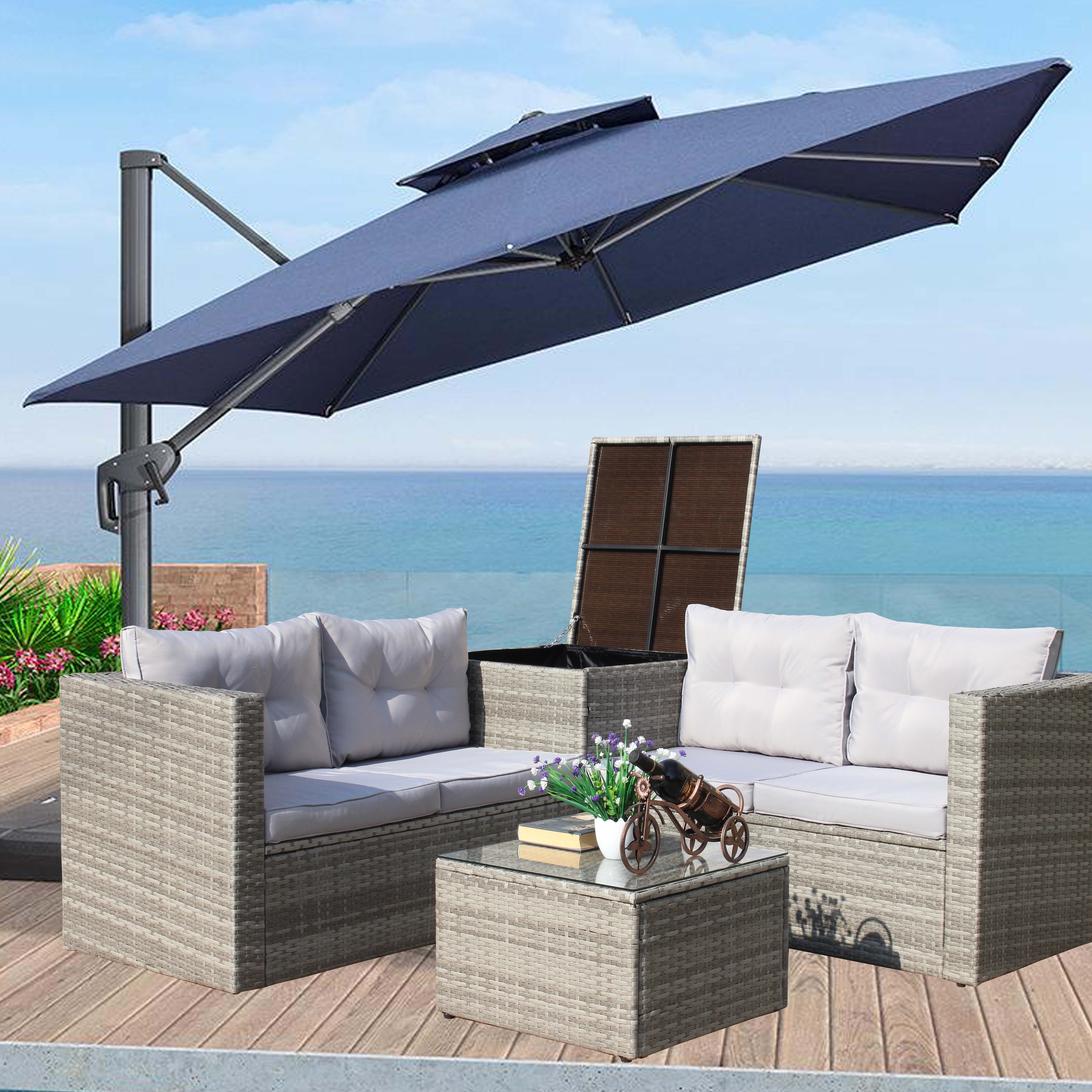 Mazie 7 piece rattan sectional top
