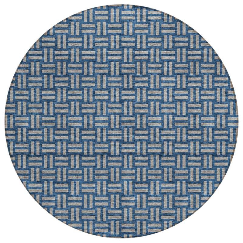HomeRoots Geometric Transitional Rectangle Outdoor Rug