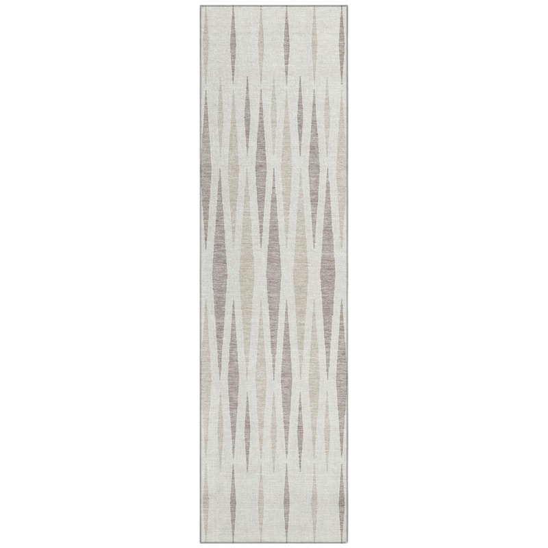 Machine Washable Indoor/ Outdoor Chantille Contemporary Mosaic Rug