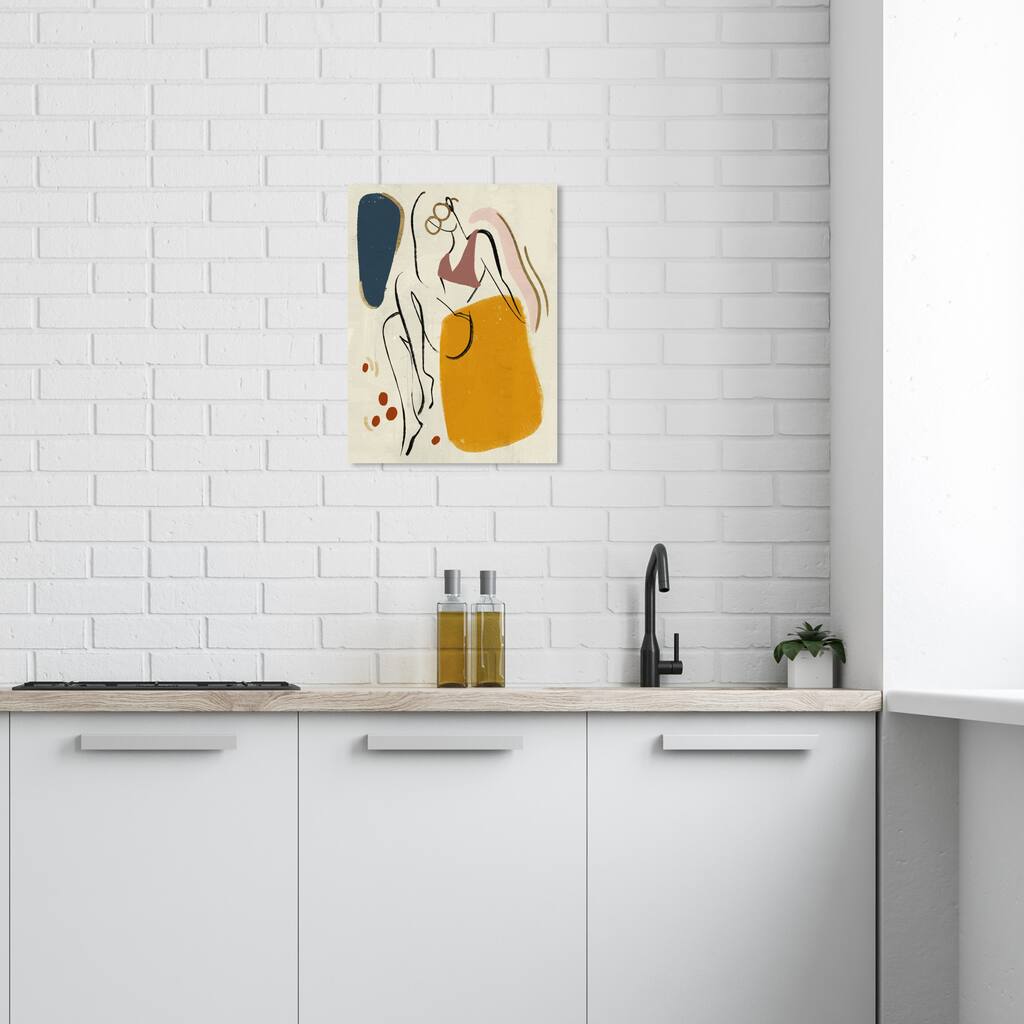 Wynwood Studio Canvas Fashion and Glam June Bloom Yellow and Dark Yellow Wall Art Canvas Print