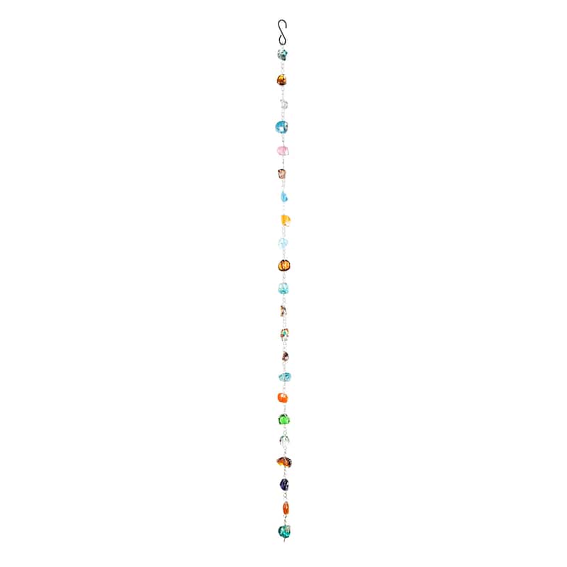 71" Multicolor Glass Rain Chain