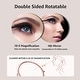 preview thumbnail 6 of 7, Yulika Rechargeable Lighted Wall Mounted Makeup Mirror with 3 Color Lights Double Sided 1X/10X or 1X/7X