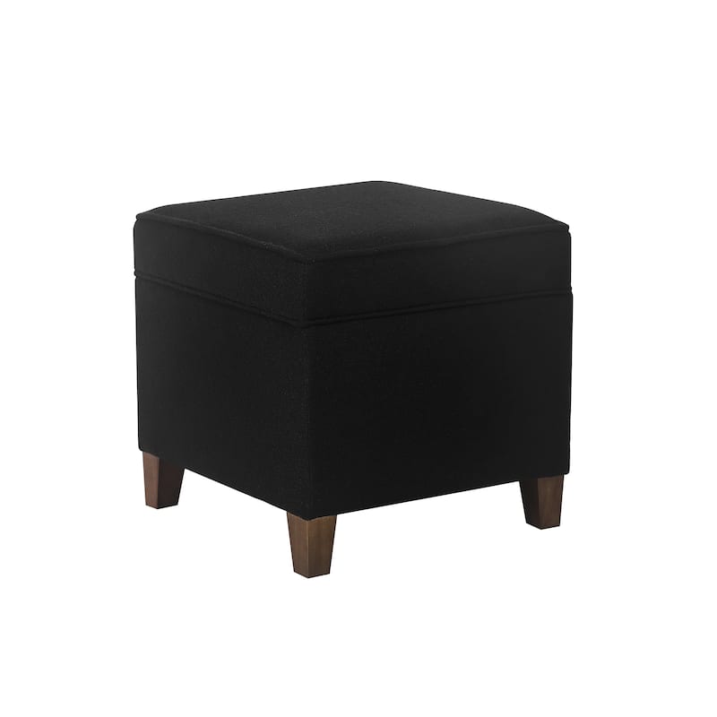 Adeco Square Storage Ottoman 17 inch Footstool