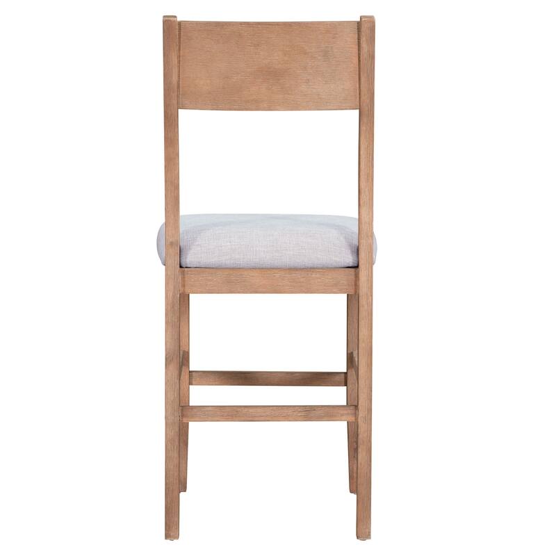 Farmhouse Counter Height 5-Piece Dining Table Set with 1 Rectangular Dining Table and 4 Dining Chairs for Small Places, Brown