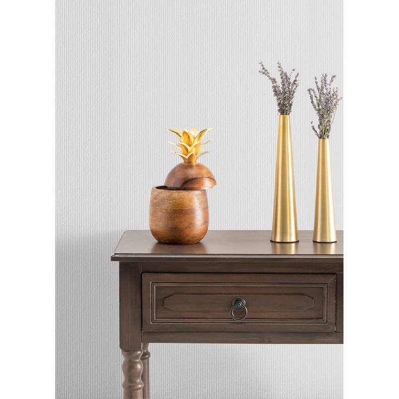 Brewster Gareth White Pin Stripe Paintable Wallpaper - 396in x 20.9in x 0.025in