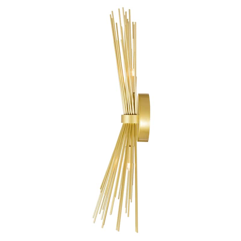Savannah 2 Light Wall Sconce With Gold Leaf Finish - Gold Leaf