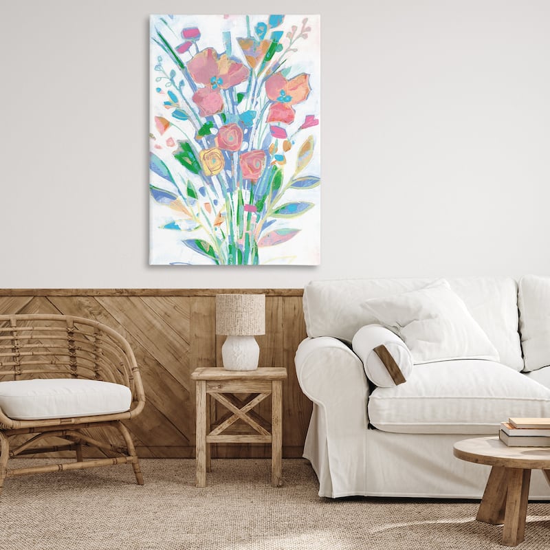 Stupell Pastel Joyful Bouquet Canvas Wall Art Design By Stephanie Fielden