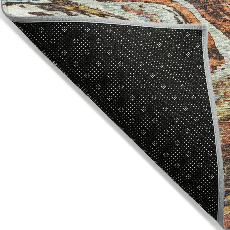 HomeRoots Abstract Transitional Rectangle Outdoor Rug