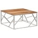 preview thumbnail 2 of 3, vidaXL Coffee Table Accent End Table Living Room Furniture Stainless Steel - 31.5" x 31.5" x 15.7"