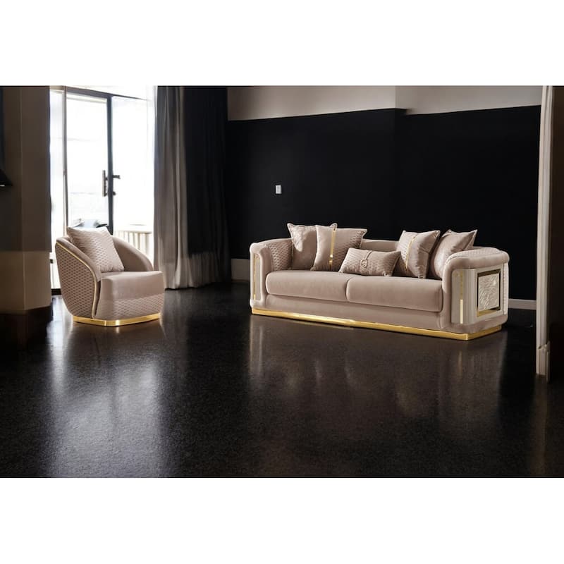 Evelance Modern Upholstered 93'' Velvet Pillow Back