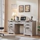 preview thumbnail 30 of 28, 60" Farmhouse Executive Desk, Wood Home Office Desk, Computer Desk