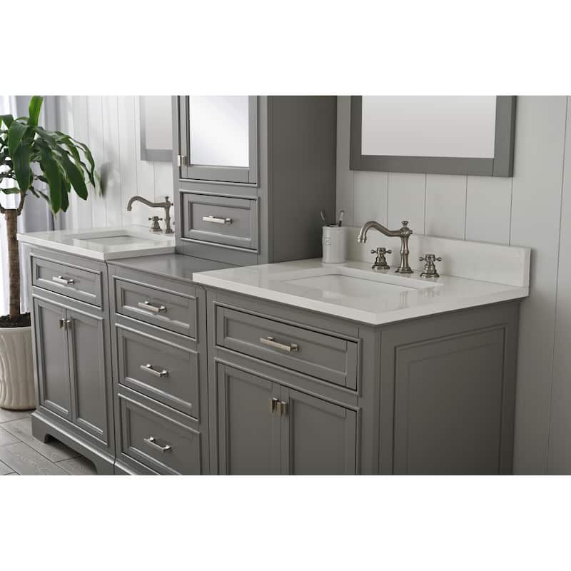 Milano 96" Double Sink Bathroom Vanity Modular Set