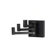 preview thumbnail 2 of 2, Alno Contemporary II Triple Pivoting Bathroom Towel / Robe Hook Matte Black