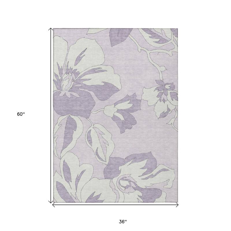 HomeRoots Floral Transitional Rectangle Outdoor Rug