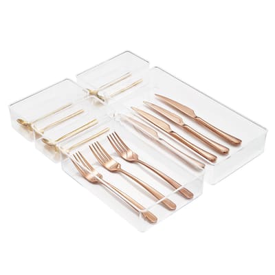 Sorbus Clear Drawer Organizer Set for Kitchen Storage (5-Piece)