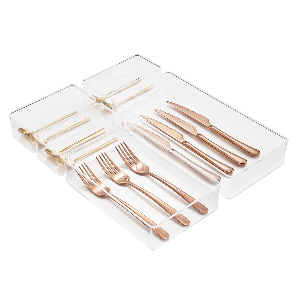 Sorbus Clear Drawer Organizer Set for Kitchen Storage (5-Piece)