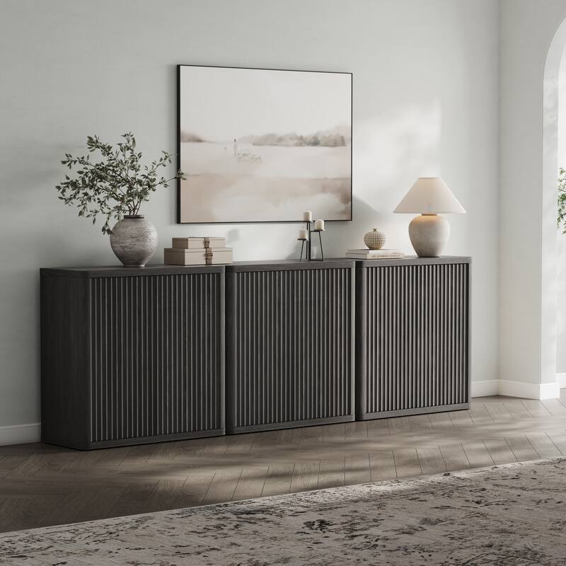 3 Multifunctional and Practical Rounded-Corner Side Cabinets