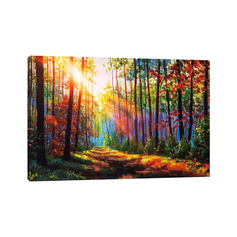iCanvas "Amazing Autumn Forest In Morning Sunlight." by Valery Rybakow Canvas Print