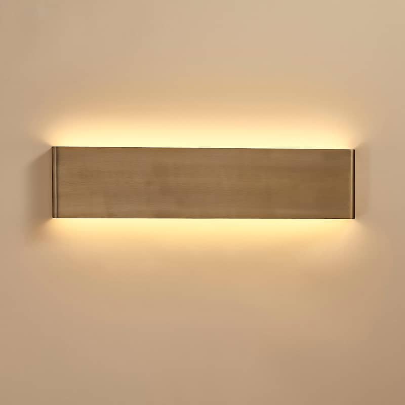 Long Streak Led Wall Sconce 24 Inch Black - Gold