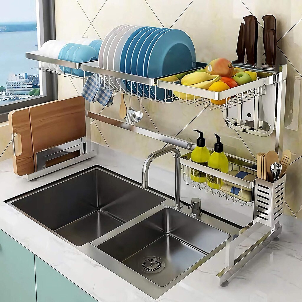 Dish Drying Rack Over Sink Display Drainer Kitchen Utensils Holder -  25x20x12 inch - Bed Bath & Beyond - 32583965