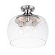 preview thumbnail 1 of 3, Goblet 3-Light Semi Flush Mount