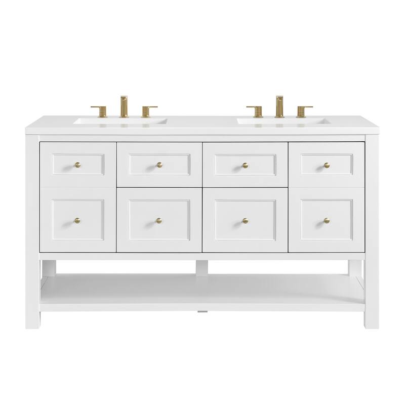 Breckenridge 60" Double Vanity, Bright White - 60D