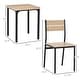 preview thumbnail 3 of 6, HOMCOM Rustic Country Wood Top 3 Piece Kitchen Table Dining Set with 2 Matching Chairs & Versatile Design for Small Space