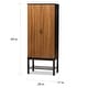 preview thumbnail 9 of 9, Mid-Century Two-Tone Wine Cabinet by Baxton Studio