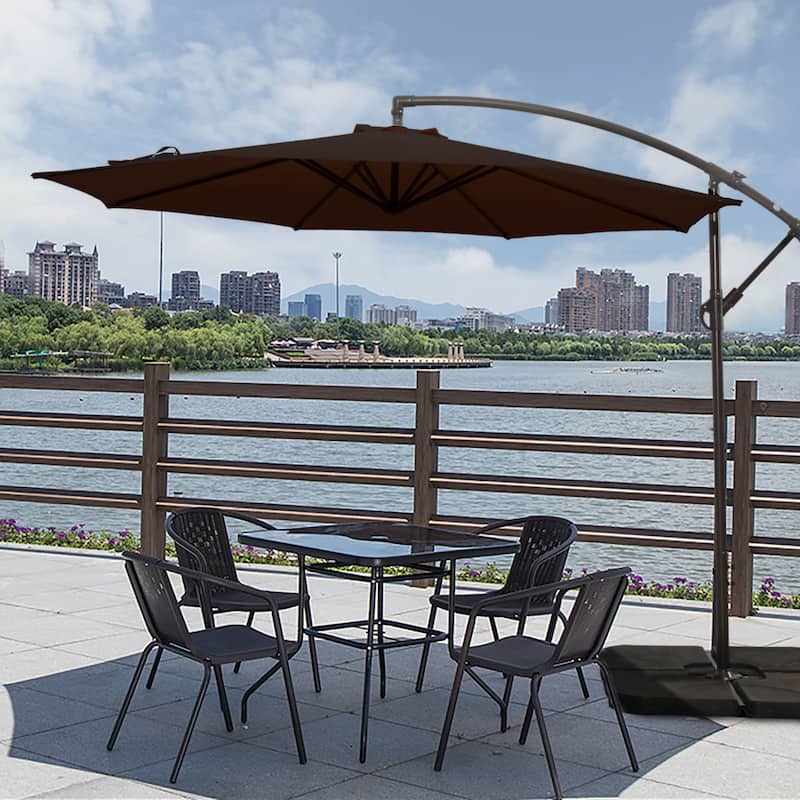 10ft Outdoor Patio Hanging Cantilever Umbrella