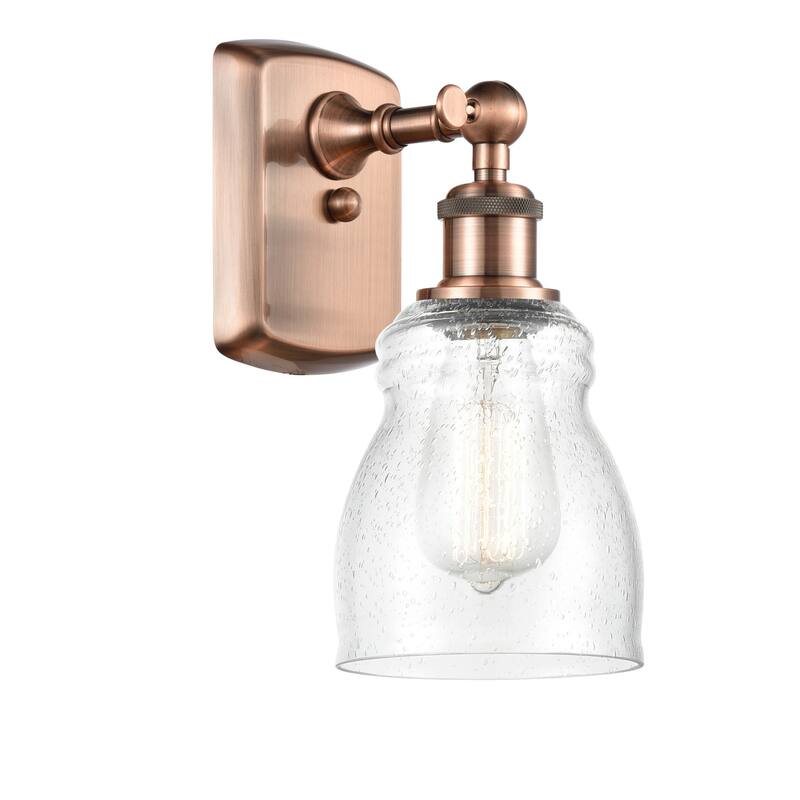 Innovations Lighting Ellery 9" Tall Bathroom Sconce - Antique Copper / Seedy