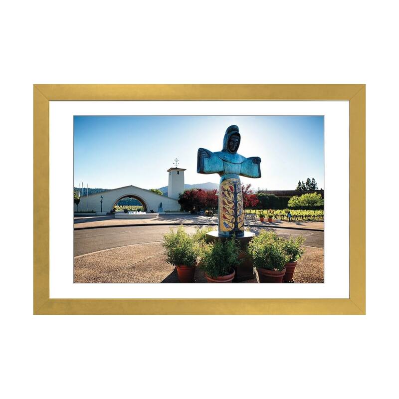iCanvas "Entrance Of The Robert Mondavi Winery, Rutherford, California" by George Oze PFA - Gold - 16x24x1