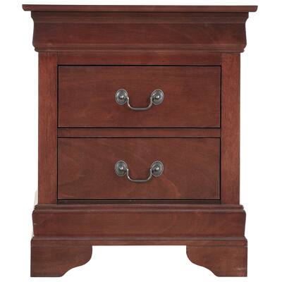 LYKE Home Nightstand Cherry