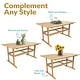 preview thumbnail 4 of 6, Sunnydaze 57" Hatteras Acacia Wood Outdoor Dining Table with Umbrella Hole