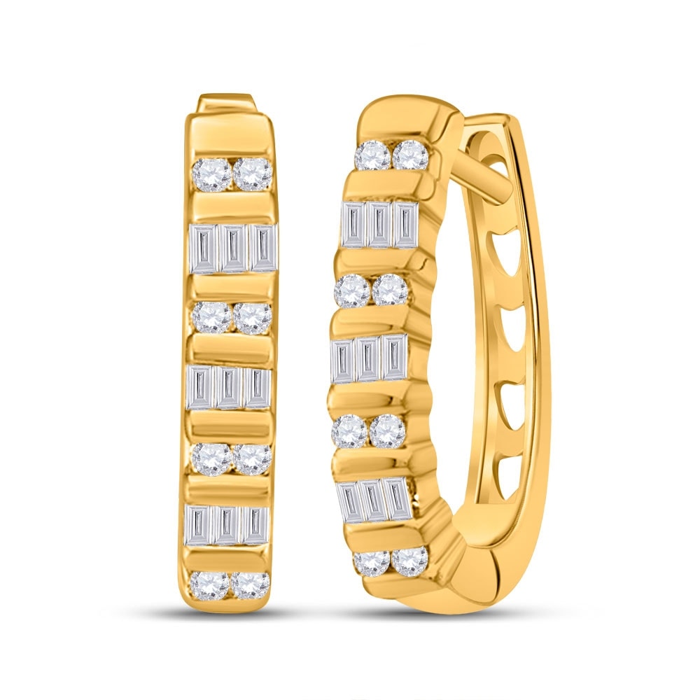 Buy Baguette, Hoop Diamond Earrings Online at Overstock | Our Best Buy Baguette, Hoop Diamond Earrings Online at Overstock | Our Best