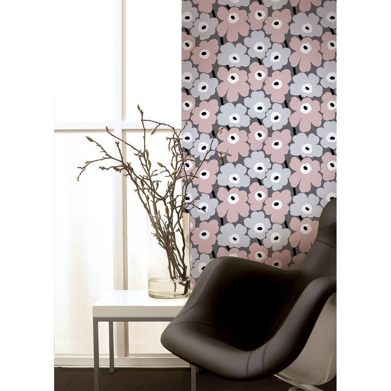 Marimekko Pink Pieni Unikko Peel & Stick Wallpaper