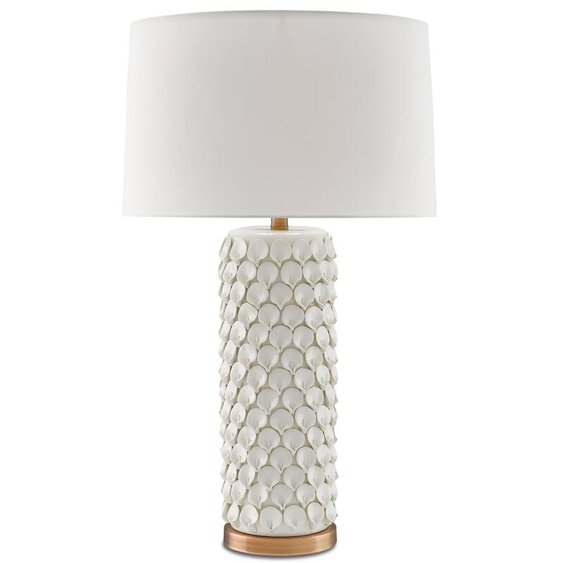 Currey & Company Calla Lily White Table Lamp - 31.25"h x 18"dia