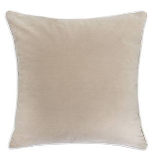 Leisure Taupe Velvet Modern Throw Pillow with Feather-Down Insert 23 +  Reviews