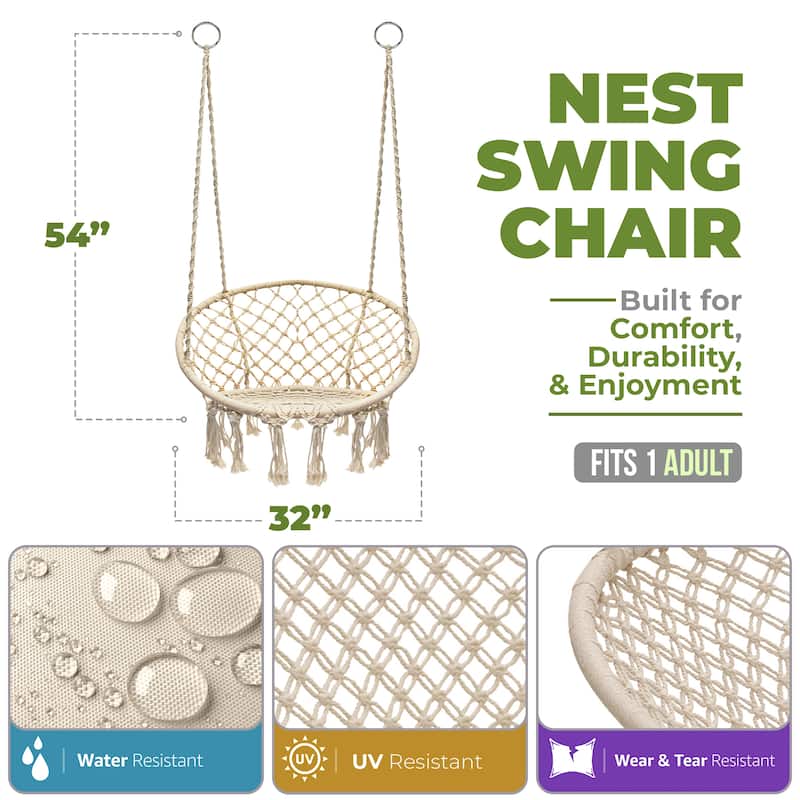 Sorbus Hammock Chair Macrame Swing